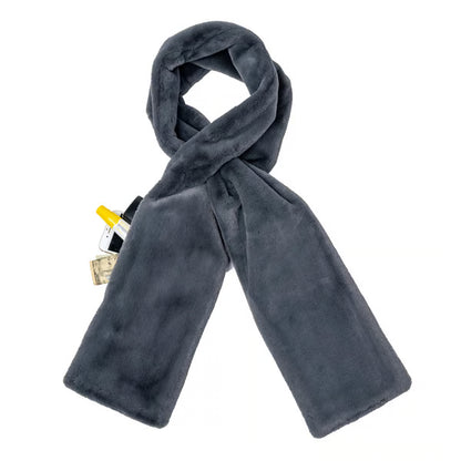 🔥Christmas Sale Faux 🔥Fur Scarf With Hidden Zipper Pocket