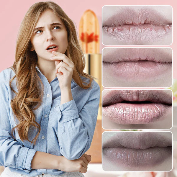 👄 Limited Time Half Price - Crystal Flower Thermostatic Color Changing Jelly Lipstick