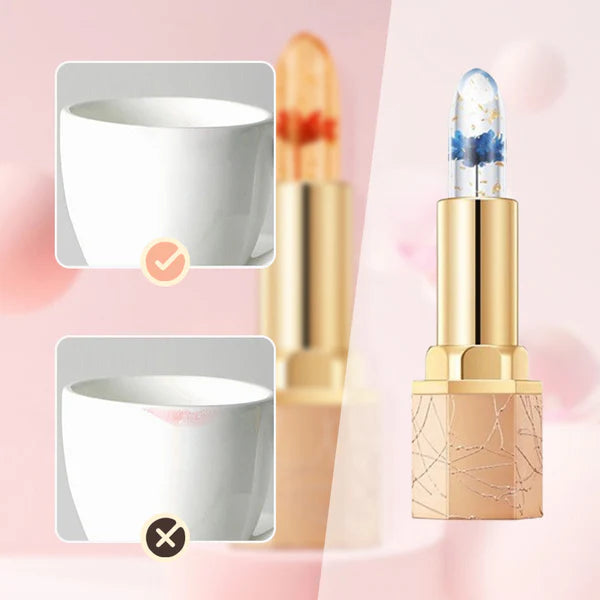 👄 Limited Time Half Price - Crystal Flower Thermostatic Color Changing Jelly Lipstick