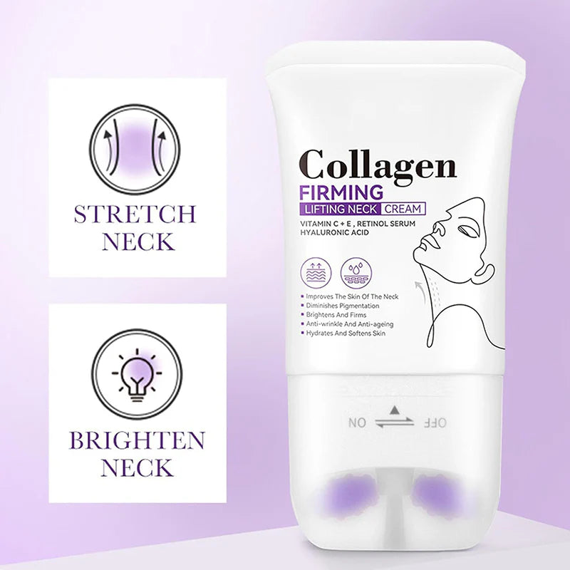 [10-Year Rejuvenation] Collagen Firming Neck Cream with Massage Roller🔥🔥