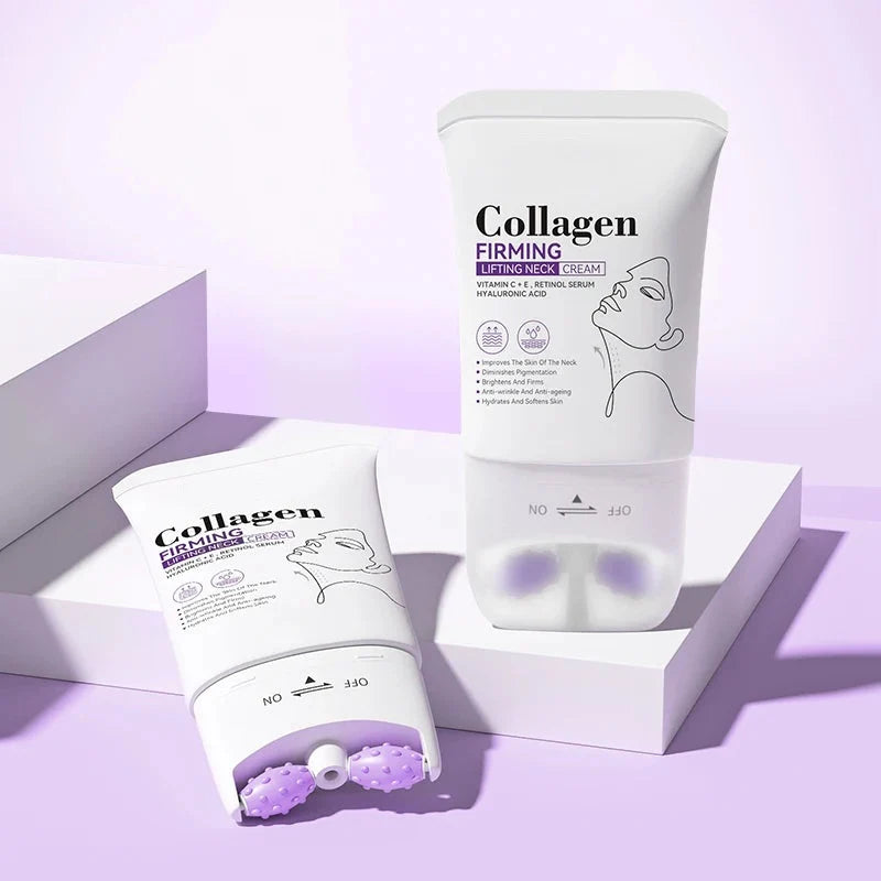 [10-Year Rejuvenation] Collagen Firming Neck Cream with Massage Roller🔥🔥